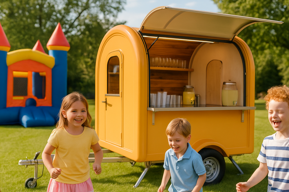 Bunter Bar-Anhänger bei einem Kindergeburtstag